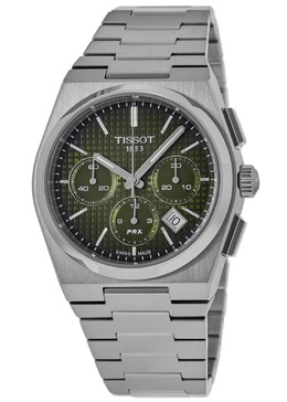 Tissot PRX Автоматический хронограф Зеленый циферблат Стальные мужские часы T137.427.11.091.00 7838325211196 | green