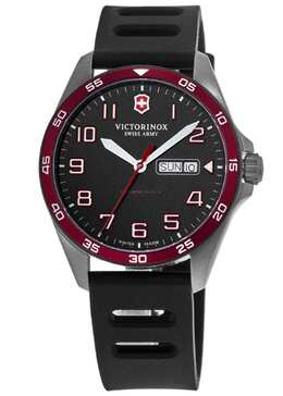 Victorinox Swiss Army Fieldforce Sport Limited Edition, черный циферблат, красный безель, титановый каучуковый ремешок, мужские часы 249168 7838305648700 | black
