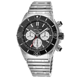 Мужские часы Breitling Super Chronomat B01 44 с черным циферблатом из стали AB0136251B1A1 7909996298300 | black