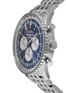 Мужские часы Breitling Navitimer B01 Chronograph 46 с синим циферблатом и стальным корпусом AB0137211C1A1 7841182548028 | blue