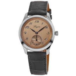 Longines Master Collection Автоматические мужские часы с циферблатом цвета лосося и кожаным ремешком 38,5 мм, цвет salmon 7853089980476 | salmon