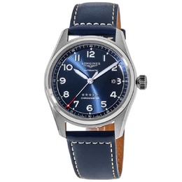 Мужские часы Longines Spirit с синим циферблатом и кожаным ремешком L3.811.4.93.0 7854454603836 | blue