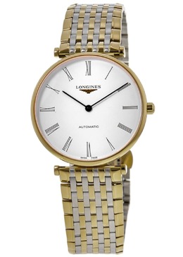 Часы Longines La Grande Classique Automatic с белым циферблатом и PVD-покрытием из желтой стали унисекс L4.918.2.11.7 7838323081276 | white