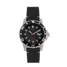 Часы Dive Pro 200 с кожаным ремешком и датой Nautis, черный 7862917890108 | black