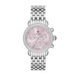 Michele женские часы CSX Swiss Chronograph, нержавеющая сталь, серебряный 7770243235900 | silver