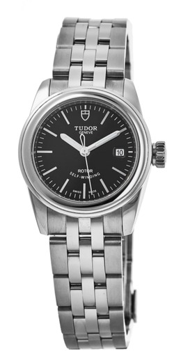 Часы унисекс Tudor Glamour Date с черным циферблатом из нержавеющей стали M51000-0009 7839080710204 | black