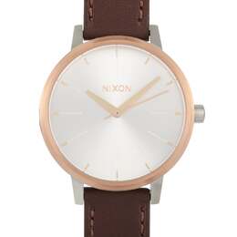 Часы Nixon Kensington Leather 37 мм из нержавеющей стали цвета розового золота A108 2632 6906232930364 | multi