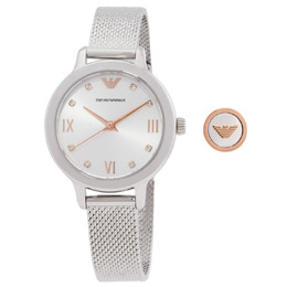 Emporio Armani Cleo AR80065SET Silver Dial Ladies Quartz Watch