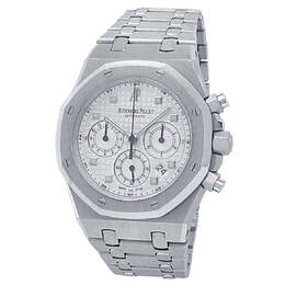 Pre-owned Audemars Piguet Royal Oak Chronograph White Dial Mens Watch 25960bc.oo.1185bc.01