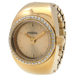Fossil Watch Ring ES5319 Yellow Gold Tone Ladies Quartz Analog