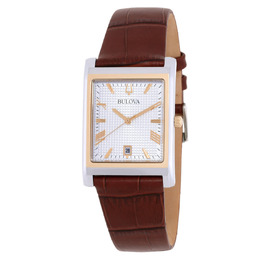 Bulova Sutton Quartz Silver Dial Mens Watch 98b430