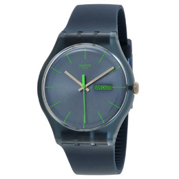 Swatch Originals New Gent Blue Rebel: SO29N704 Mens Analog Quartz Watch with Date and Day Display