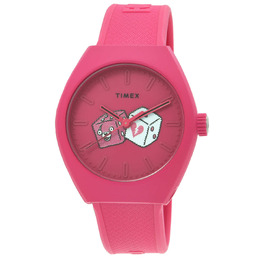 Timex Urban Pop x Fortnite Mens Quartz Watch TW2W96800JR Pink Bio-Ceramic