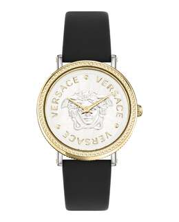 Часы из кожи V-Dollar Versace, цвет silver/two tone/silver 7536762585148 | silver/two tone/silver