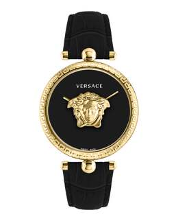 Часы Palazzo Empire Strap Versace, черный/золотой/черный 7513154453564 | black/gold/black