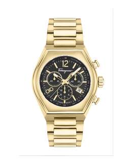 Часы Ferragamo Tonneau Chrono Salvatore Ferragamo, цвет ip yellow gold 7154309660732 | ip yellow gold
