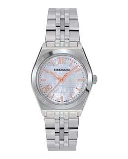 Часы Vega New Salvatore Ferragamo, цвет silver/stainless steel/white 7918346862652 | silver/stainless steel/white