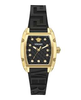 Часы Versace Dominus с бриллиантами, черный/золотой/черный 7855121203260 | black/gold/black