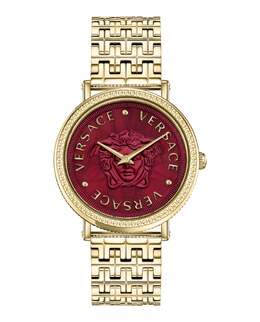 Часы V-Dollar Versace, цвет gold/ip yellow gold/red 7855180742716 | gold/ip yellow gold/red