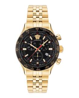 Часы Hellenyium Chrono Versace, цвет gold/ip yellow gold/black 7876773773372 | gold/ip yellow gold/black