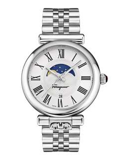Часы Ferragamo Ora Moonphase Salvatore Ferragamo, цвет silver/stainless steel/silver 7509247393852 | silver/stainless steel/silver
