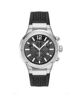 Часы F-80 Chrono из силикона Salvatore Ferragamo, цвет black/stainless steel/black 7875844735036 | black/stainless steel/black