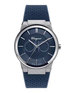 Часы Ferragamo Sapphire Silicon Salvatore Ferragamo, цвет blue/stainless steel/blue 7932392767548 | blue/stainless steel/blue
