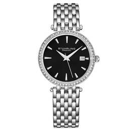 Часы женские Stuhrling, серебряный/черный 6541608943676 | silver/black