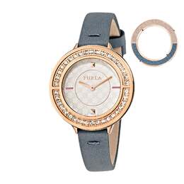 Женские часы Furla Club с белым циферблатом из телячьей кожи 6960931766332 | grey