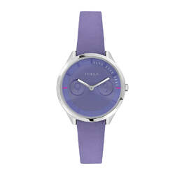 Женские часы Furla Metropolis с сиреневым циферблатом из телячьей кожи 6960933765180 | purple