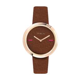Женские часы Furla My Piper с коричневым циферблатом из телячьей кожи 6960932126780 | brown