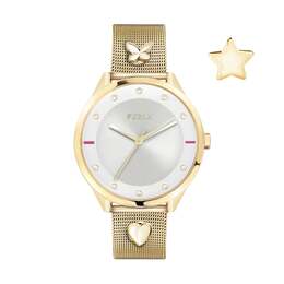 Женские часы Furla Pin Silver Dial из нержавеющей стали 6960932159548 | gold