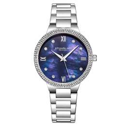 Часы женские Stuhrling, серебряный/синий 6541608452156 | silver/blue