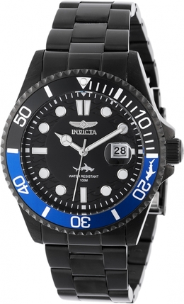 Invicta Pro Diver 44713 Mens Watch Quartz Black Dial Batman Bezel