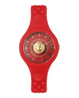 Силиконовые часы Fire Island Versus Versace, красный/красный/красный 7644964159548 | red/red/red