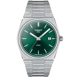 Мужские часы Tissot PRX с зеленым циферблатом 7091009388604 | green