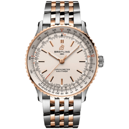 Мужские часы Breitling Navitimer Automatic 41 из 18-каратного розового золота и стали с кремовым циферблатом U17329F41G1U1 7876922572860 | cream