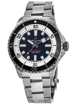Мужские часы Breitling Superocean Automatic 44 с синим циферблатом и стальным корпусом A17376211C1A1 7838303092796 | blue