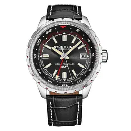 Stuhrling Часы Global Voyager 1014 GMT 42 мм с мировым таймером STÜHRLING Original, серый m190638156894 | dark grey