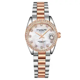 Stuhrling Женские кварцевые часы Lineage 31 мм с хрустальными метками STÜHRLING Original, розовое золото m190638094325 | rose gold