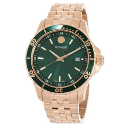 Movado Series 800 Quartz Green Dial Mens Watch, Ar. No. 2600185