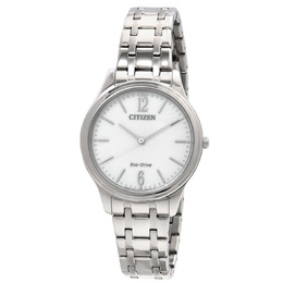 Citizen Elegance Eco-Drive White Dial Ladies Watch EM0411-71A