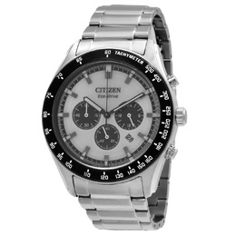 Citizen Eco-Drive Chronograph White Dial Mens Watch CA4674-58A