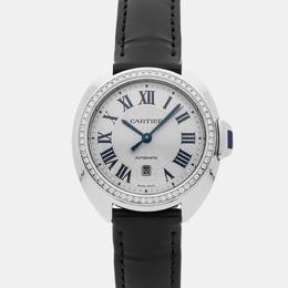 Cartier Cle De Cartier W4CL0005 Women's Automatic Stainless Steel Silver Dial Watch 35mm