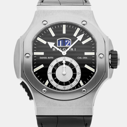 Bulgari Daniel Roth Endurer Chronosprint BRE56BSLDCHS Automatic Stainless Steel Black Dial Men's Wristwatch 56mm 1143116