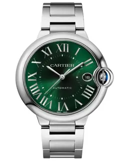 Cartier Ballon Bleu 40mm Green Dial Stainless Steel Women's Watch wsbb0071