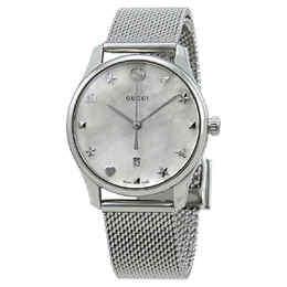 Gucci G-Timeless Mother of Pearl Dial Ladies Watch YA126583