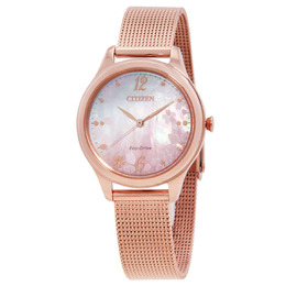 Citizen Eco Drive Mother of Pearl Dial Watch EM0508-80D