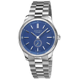 Gucci G-Timeless Mens Watch Blue Dial Stainless Steel - Model YA126389