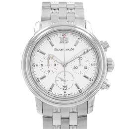 Pre-owned Blancpain Leman Chronograph Automatic White Dial Mens Watch Model 2185-1127-11